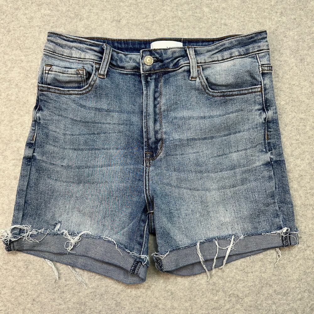 Vervet Shorts Womens Size 30 Blue Denim Stretch Acid Wash Cut-Off High Waisted